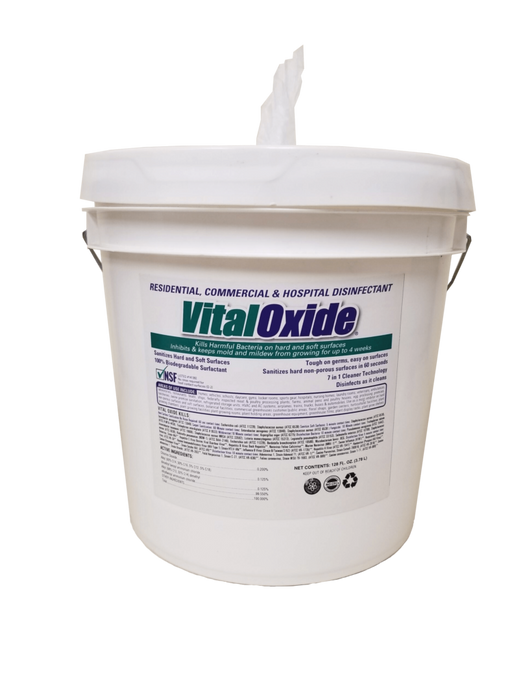 VITAL OXIDE - DRY WIPES with 1 gal container of VITAL OXIDE - 1100 count