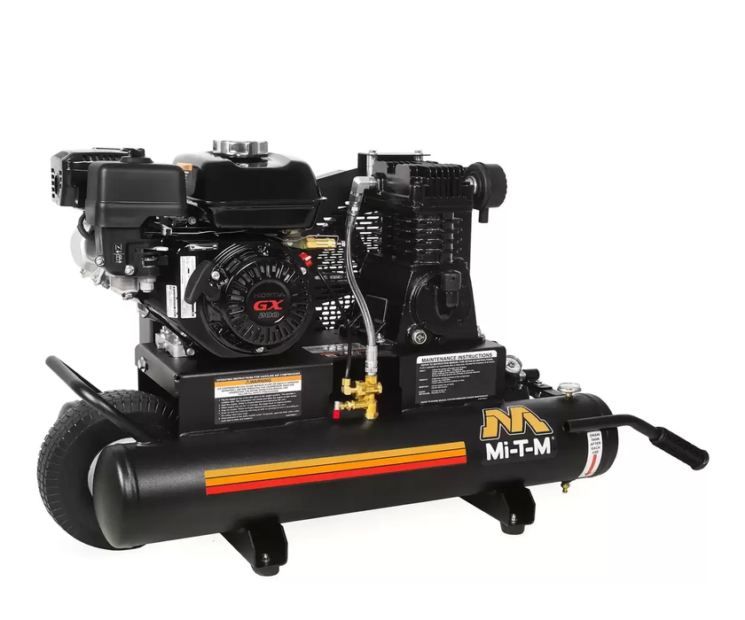 8-Gallon Industrial Single Stage Gasoline Air Compressor (Honda Engine)